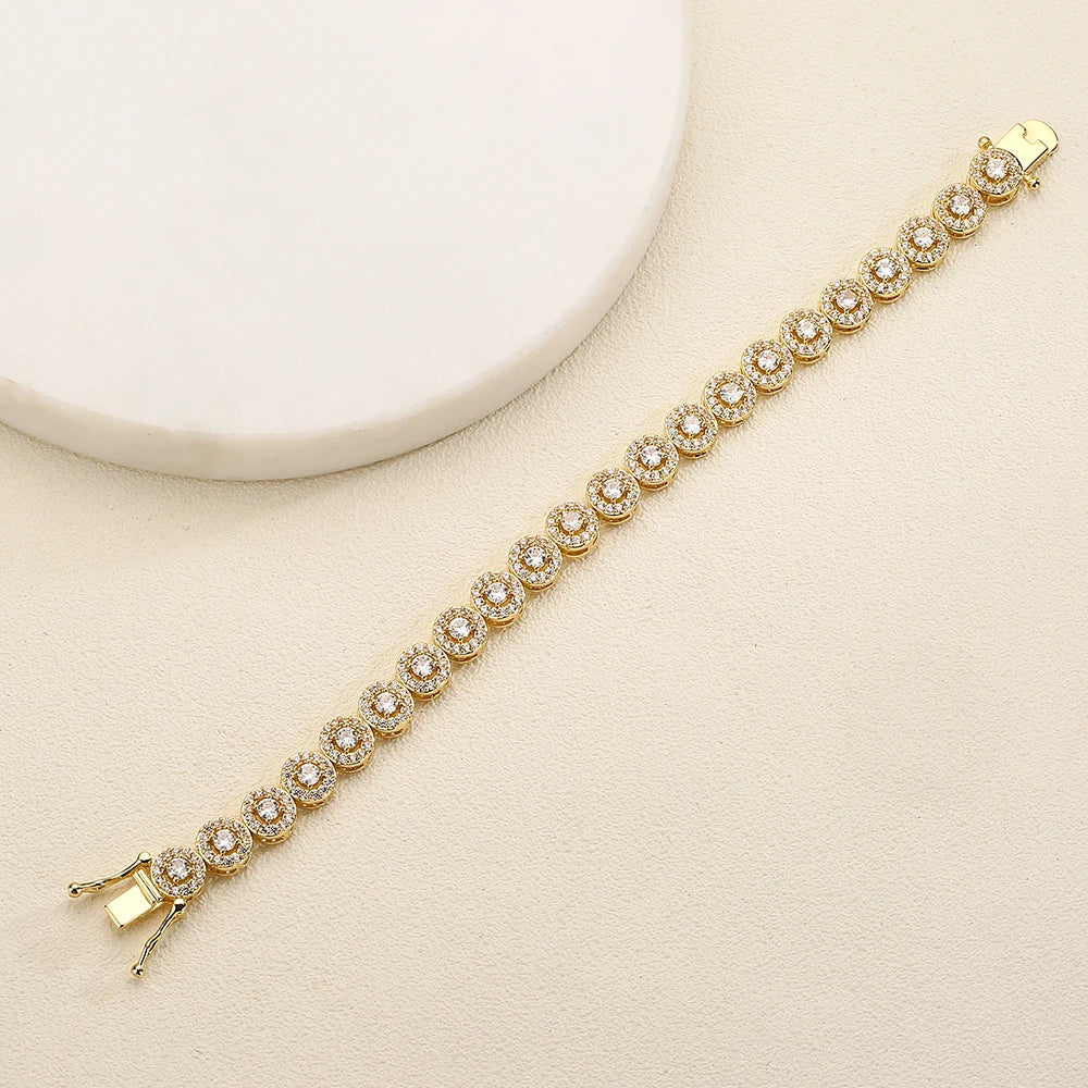 Cubic Zirconia Charm Bracelet - Unisex