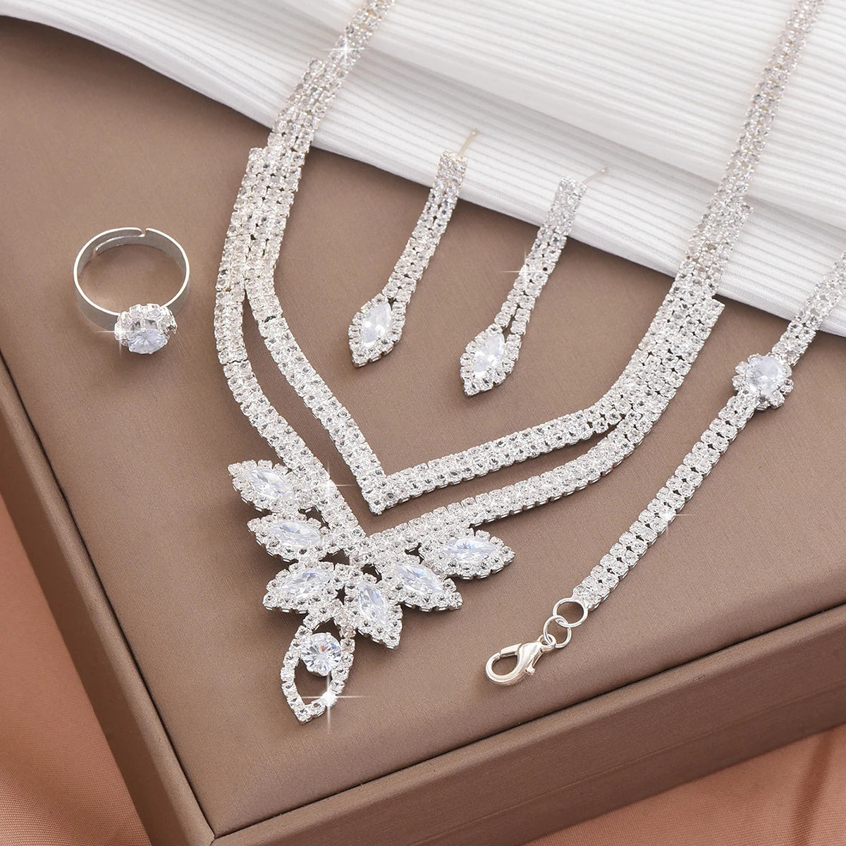 Complete 5-Piece Set: Necklace, Earrings, Bracelet