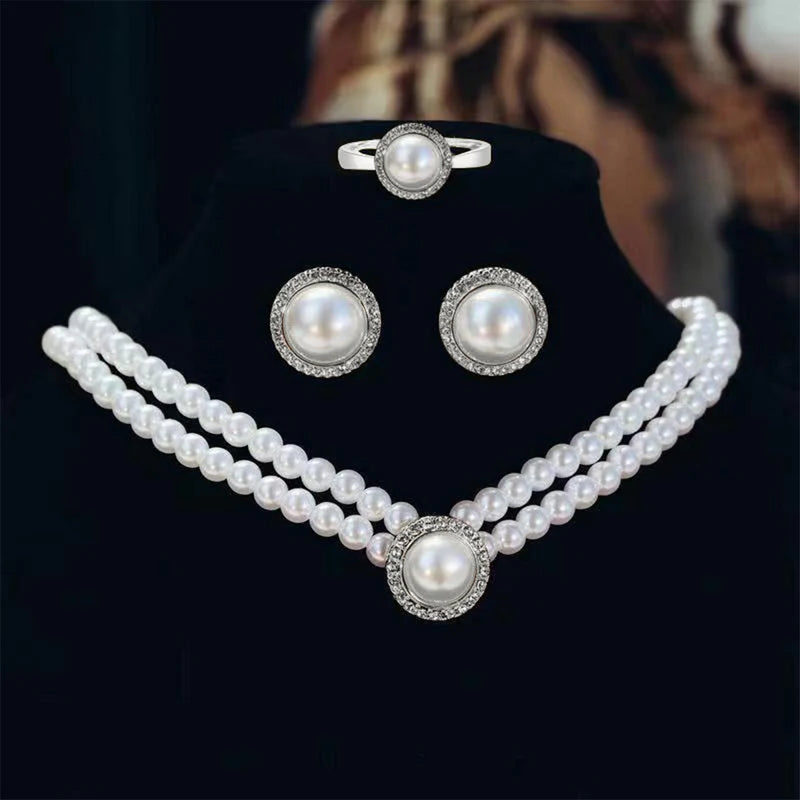 Stunning Pearl Jewelry Set for Weddings & Special Occasions