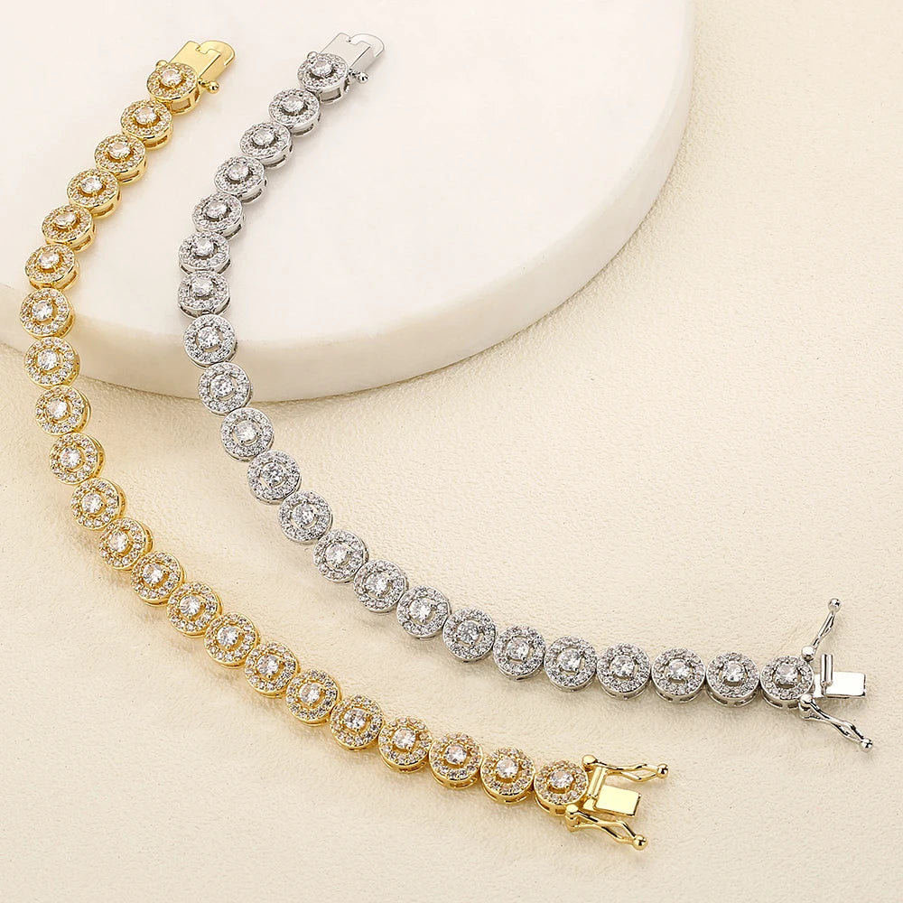 Cubic Zirconia Charm Bracelet - Unisex