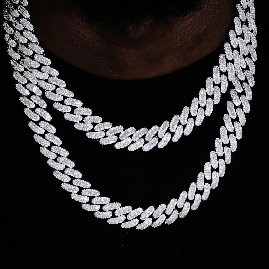 15mm Iced-Out Zircon Cuban Link Chain