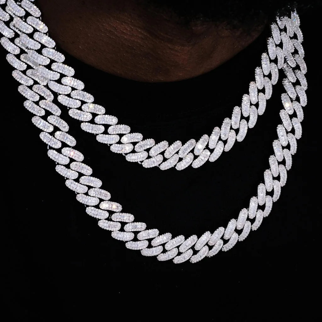 15mm Iced-Out Zircon Cuban Link Chain