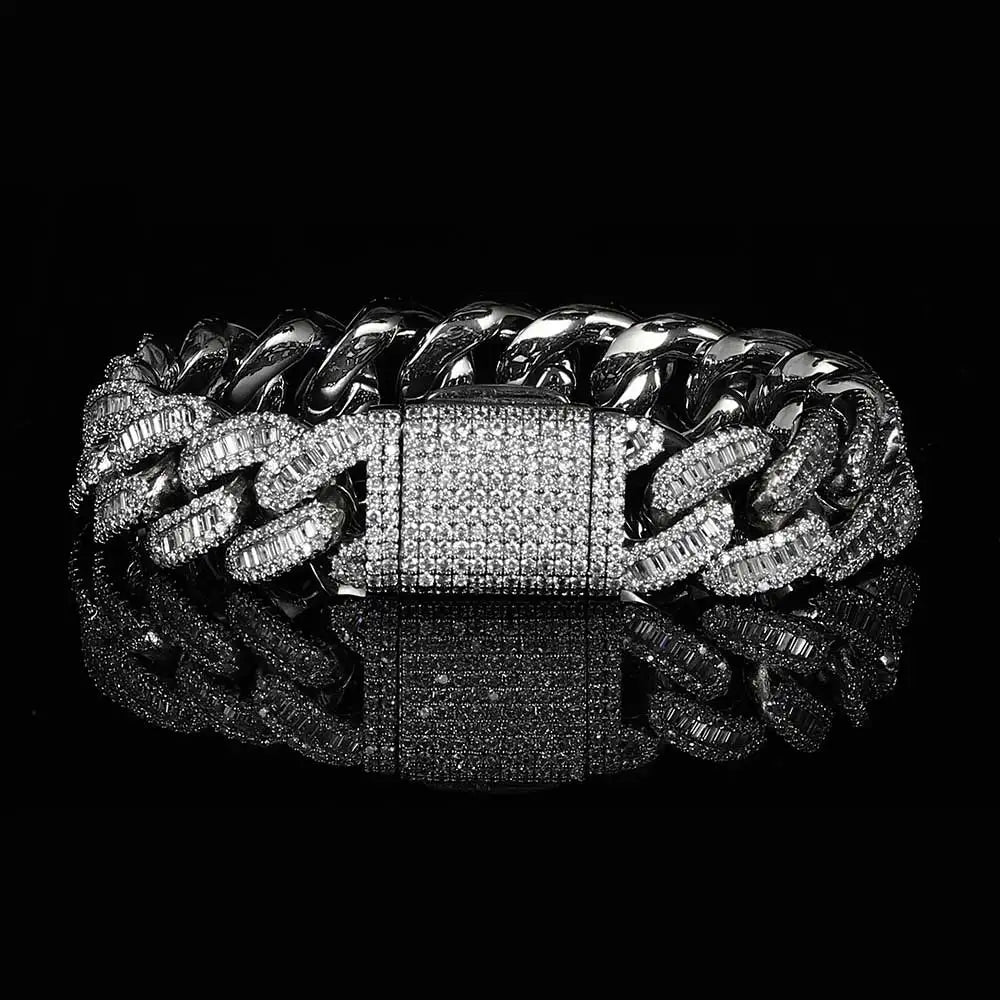 15mm Iced-Out Zircon Cuban Link Chain
