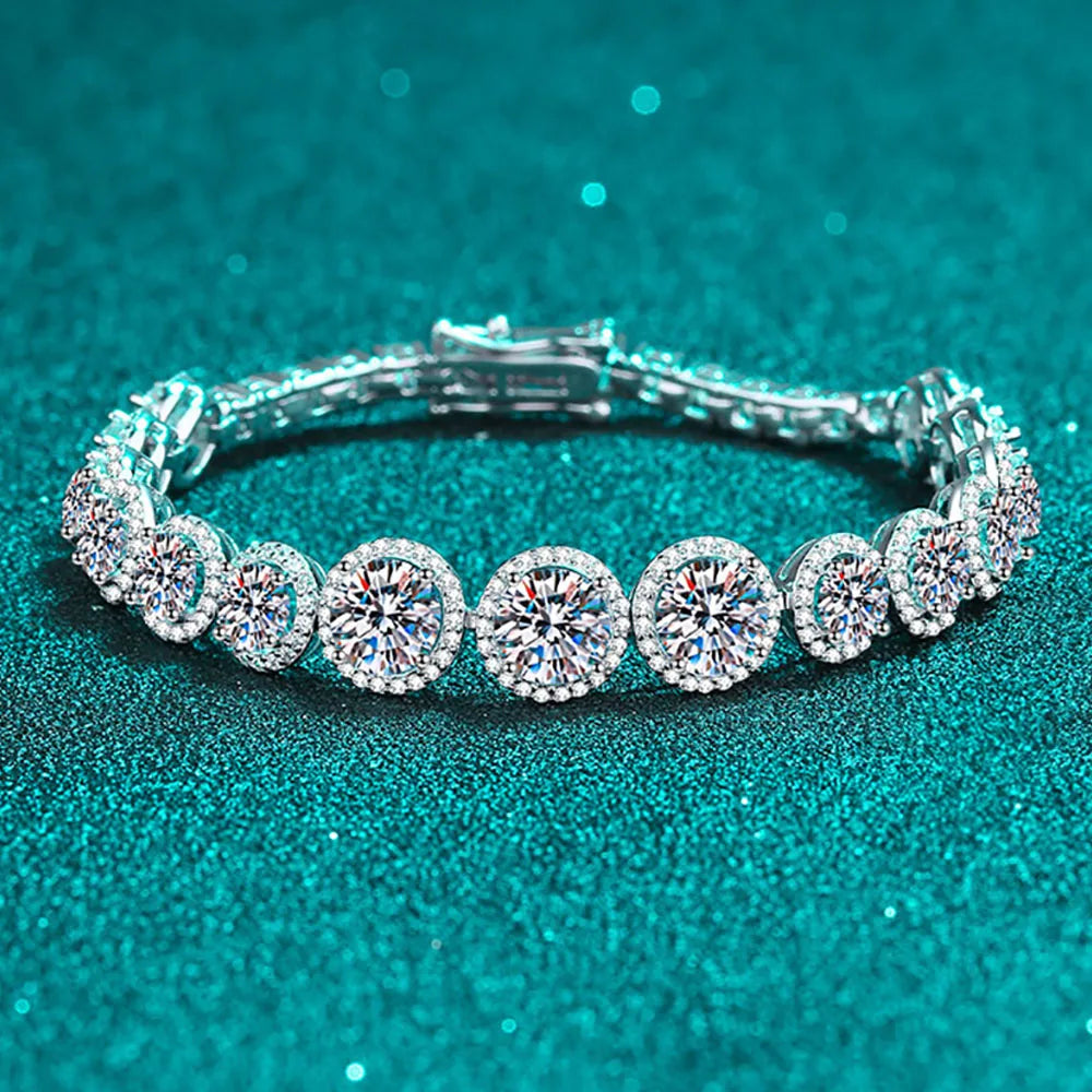 S925 Sterling Silver, 18K Gold Plated, Luxury Charm Bracelet