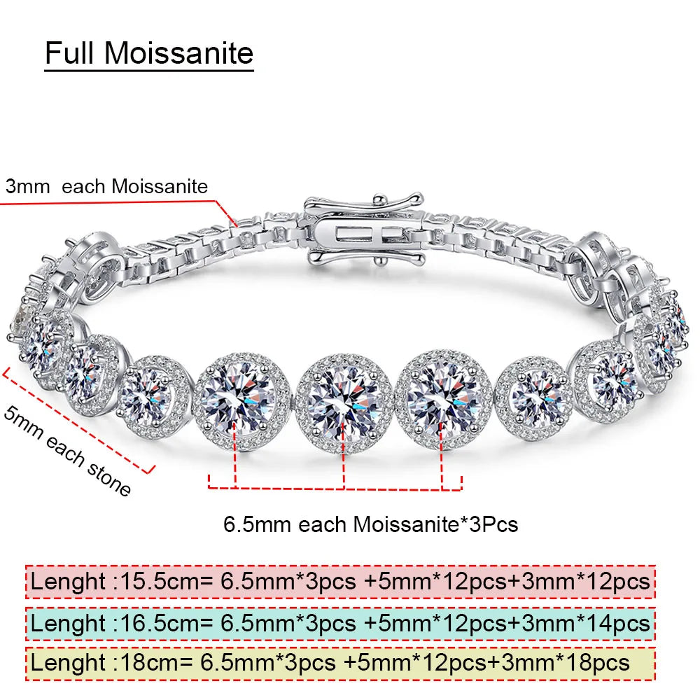 S925 Sterling Silver, 18K Gold Plated, Luxury Charm Bracelet