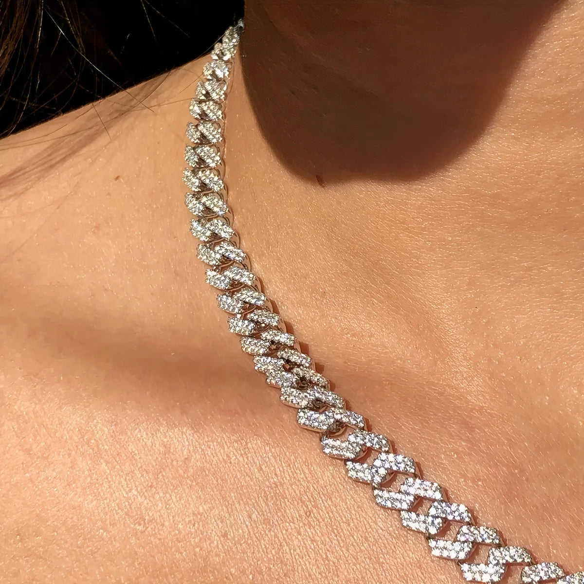 Cuban chain 925 Silver Moissanite Necklace – Unisex Luxury Chain