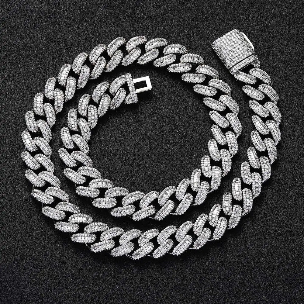 15mm Iced-Out Zircon Cuban Link Chain