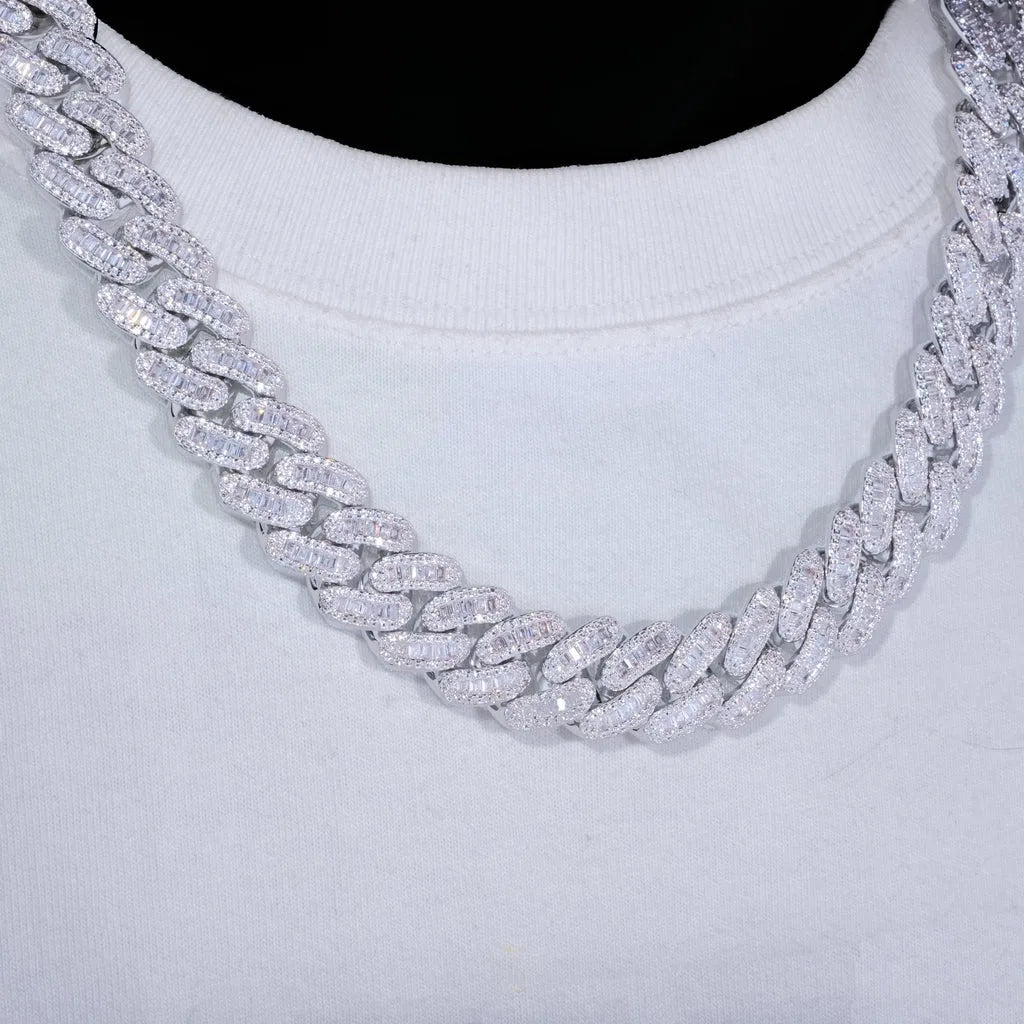 15mm Iced-Out Zircon Cuban Link Chain
