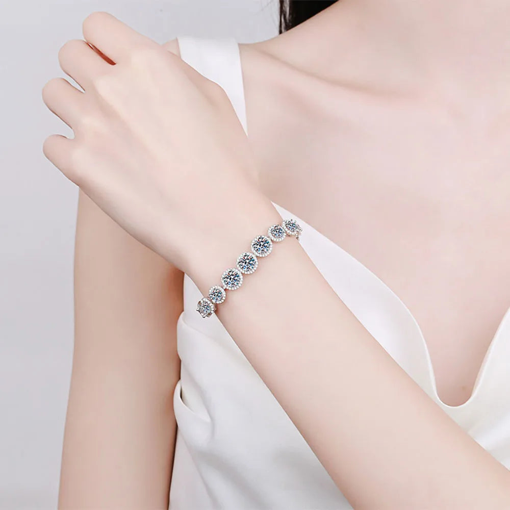 S925 Sterling Silver, 18K Gold Plated, Luxury Charm Bracelet