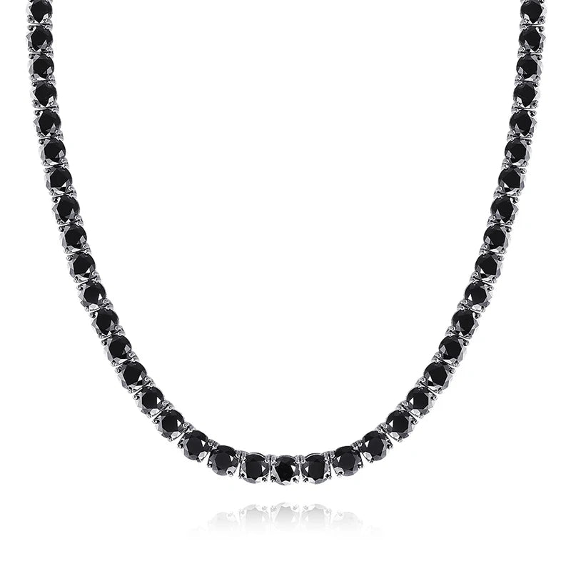 Emerald-Cut Moissanite Pendant Necklace - 18K White Gold Finish