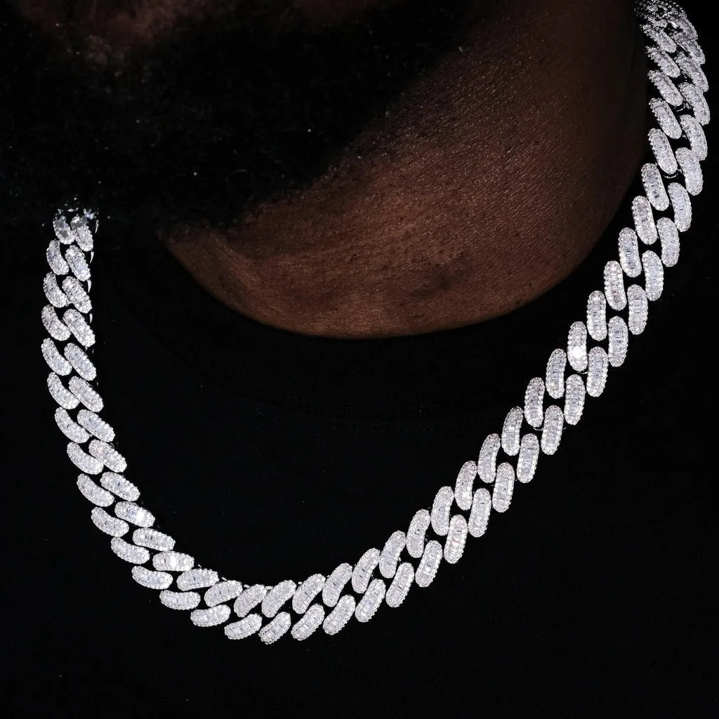 15mm Iced-Out Zircon Cuban Link Chain