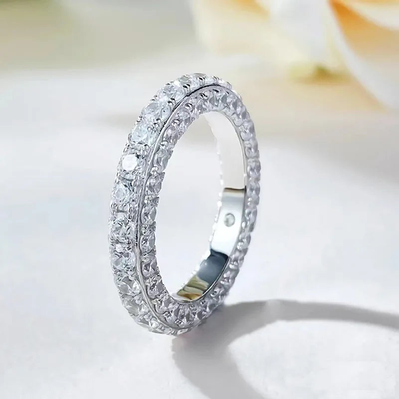 Luxury Moissanite Engagement Ring – 925 Sterling Silver Heart-Shaped Wedding Band