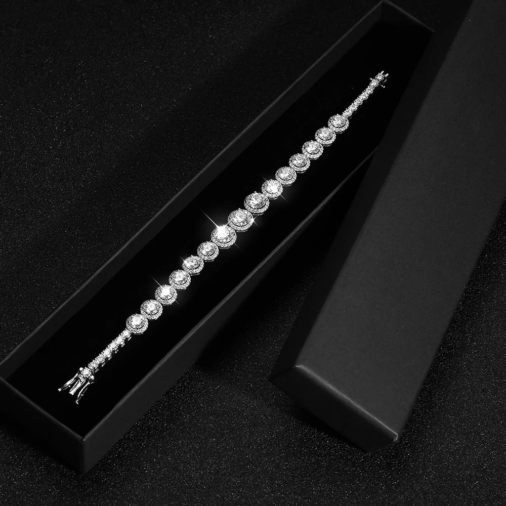 S925 Sterling Silver, 18K Gold Plated, Luxury Charm Bracelet