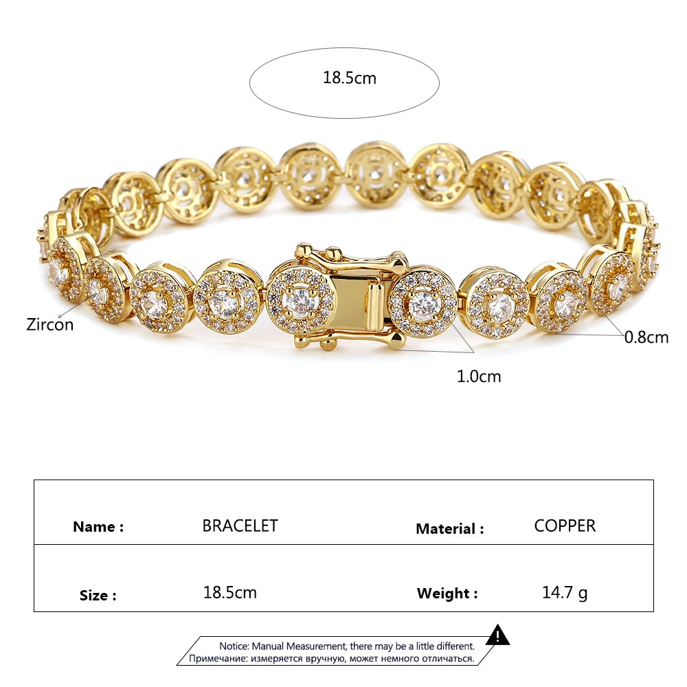 Cubic Zirconia Charm Bracelet - Unisex