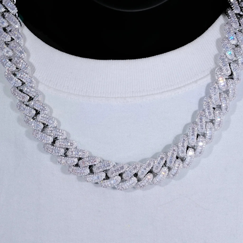 15mm Iced-Out Zircon Cuban Link Chain