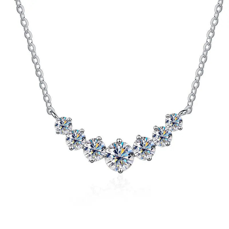 Oval Moissanite Pendant Necklace – Classic 925 Sterling Silver with D Color Brilliance