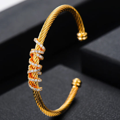 Msvk Platinum-Plated Cuff Bracelet