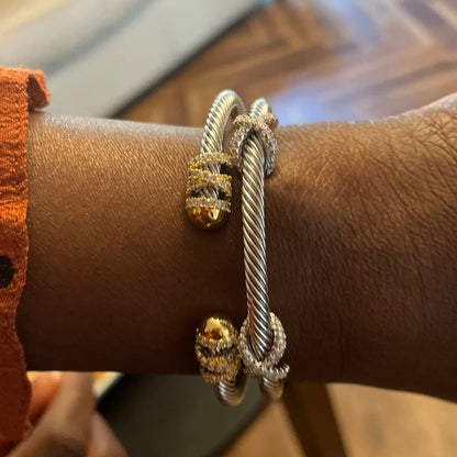 Msvk Platinum-Plated Cuff Bracelet
