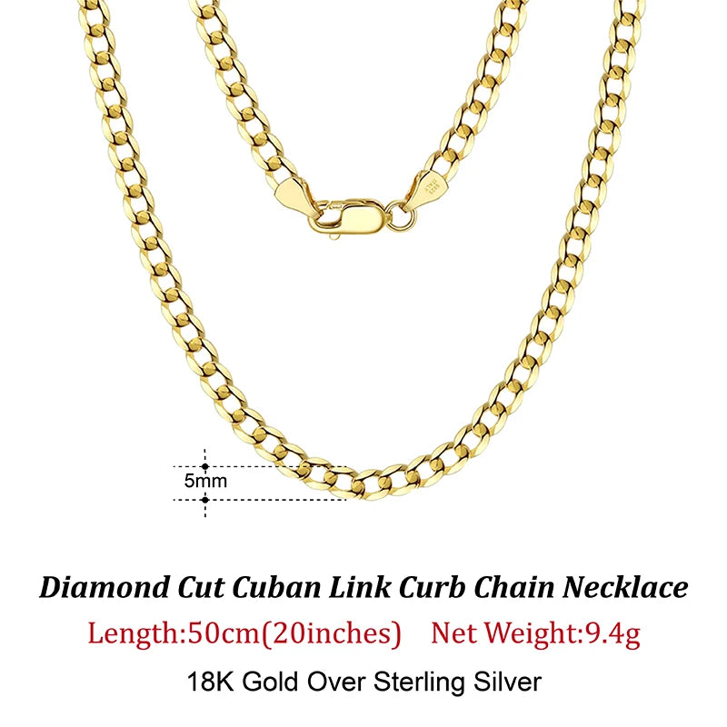 18K Gold-Plated 925 Sterling Silver Italian Diamond
