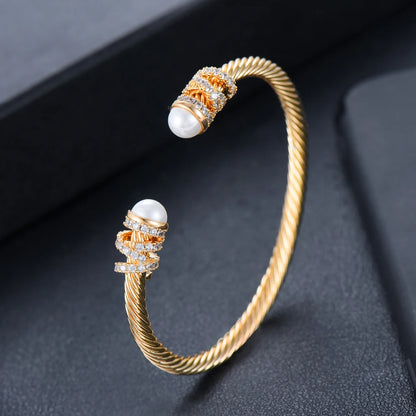 Msvk Platinum-Plated Cuff Bracelet