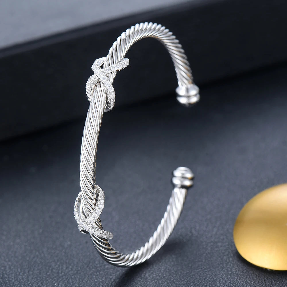 Msvk Platinum-Plated Cuff Bracelet