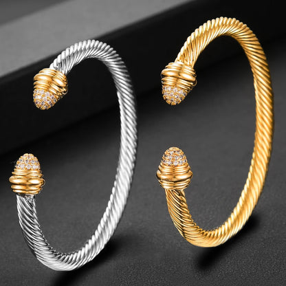 Msvk Platinum-Plated Cuff Bracelet