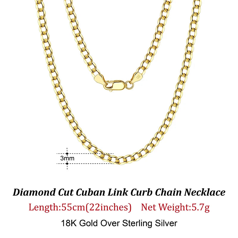 18K Gold-Plated 925 Sterling Silver Italian Diamond