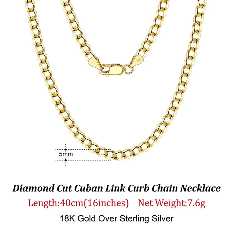 18K Gold-Plated 925 Sterling Silver Italian Diamond