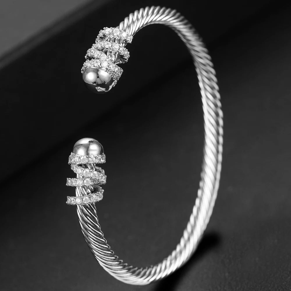 Msvk Platinum-Plated Cuff Bracelet