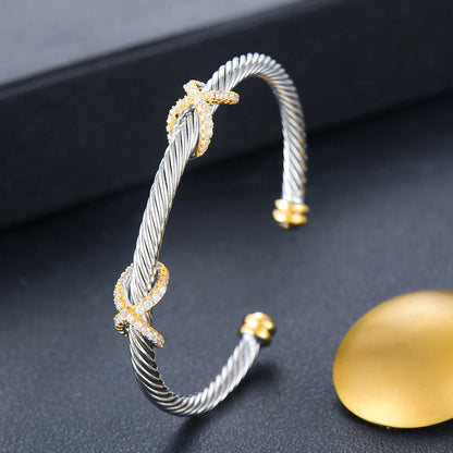 Msvk Platinum-Plated Cuff Bracelet