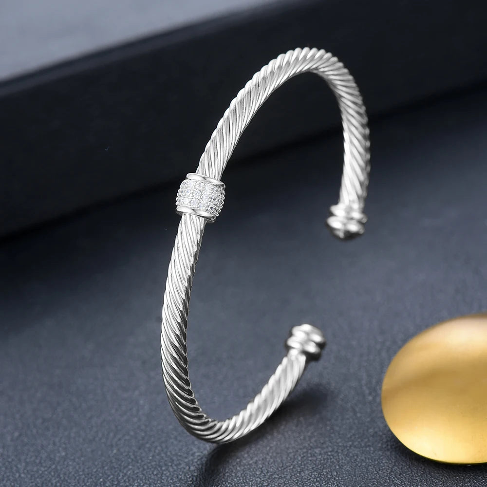 Msvk Platinum-Plated Cuff Bracelet