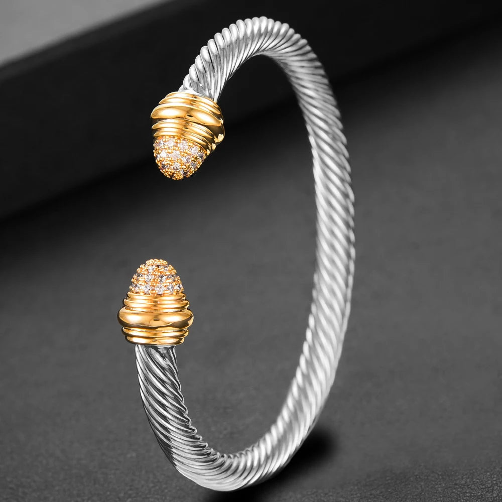 Msvk Platinum-Plated Cuff Bracelet