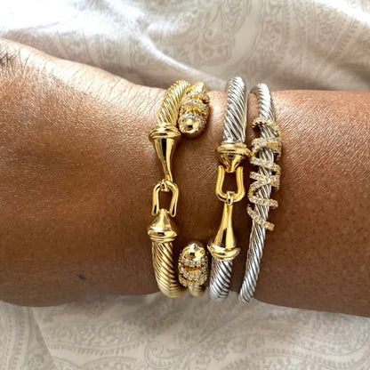 Msvk Platinum-Plated Cuff Bracelet