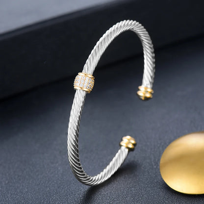 Msvk Platinum-Plated Cuff Bracelet