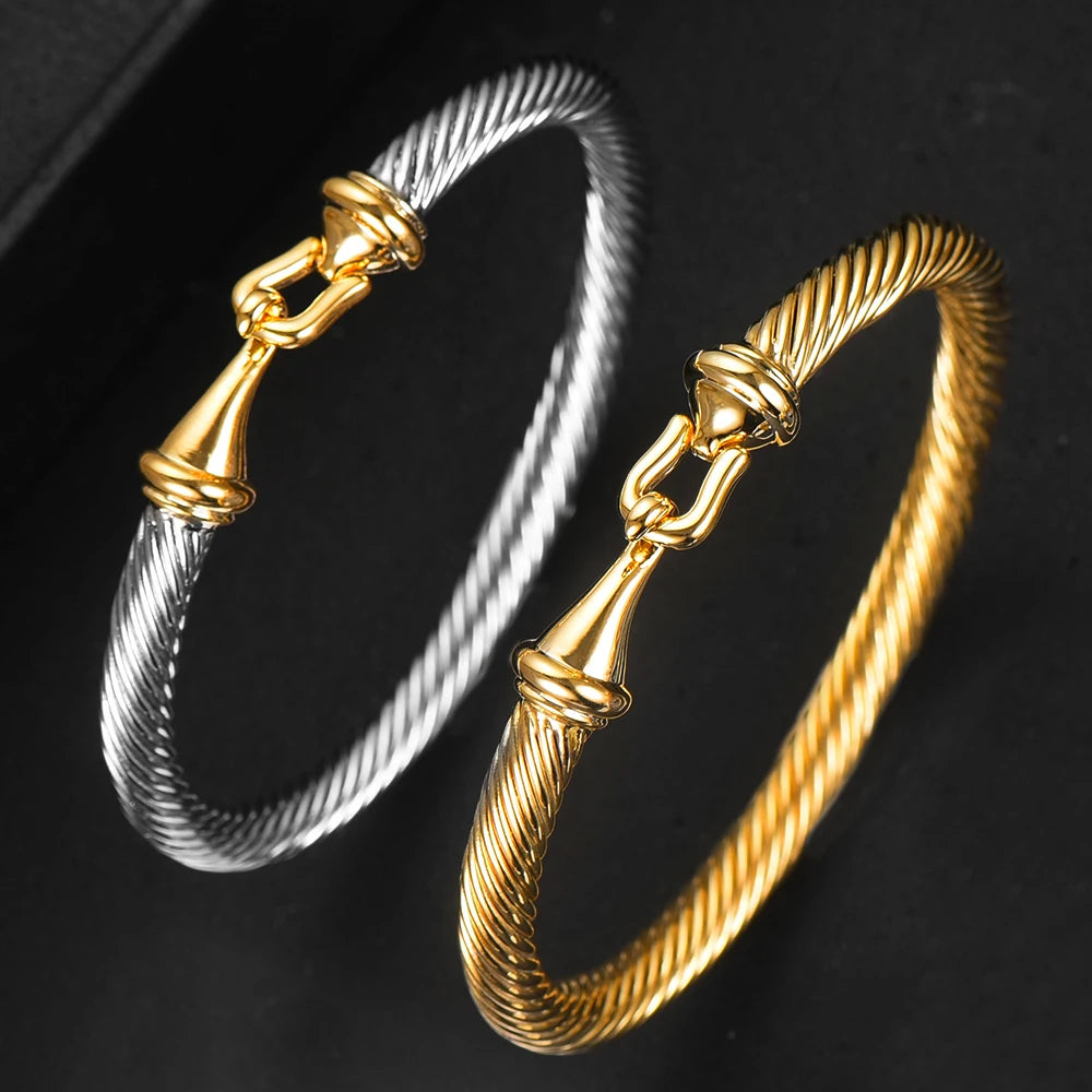 Msvk Platinum-Plated Cuff Bracelet