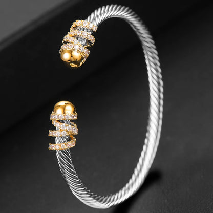 Msvk Platinum-Plated Cuff Bracelet