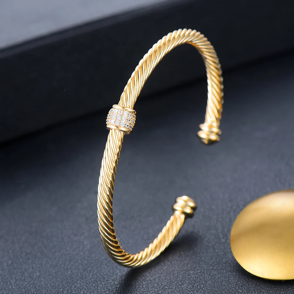 Msvk Platinum-Plated Cuff Bracelet