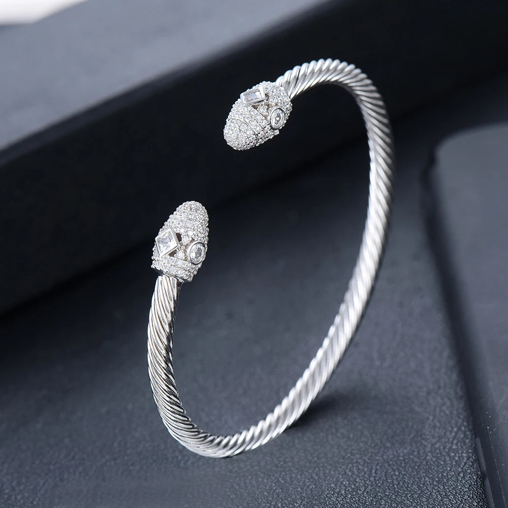 Msvk Platinum-Plated Cuff Bracelet