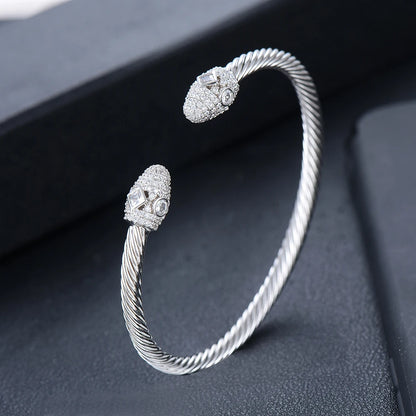 Msvk Platinum-Plated Cuff Bracelet