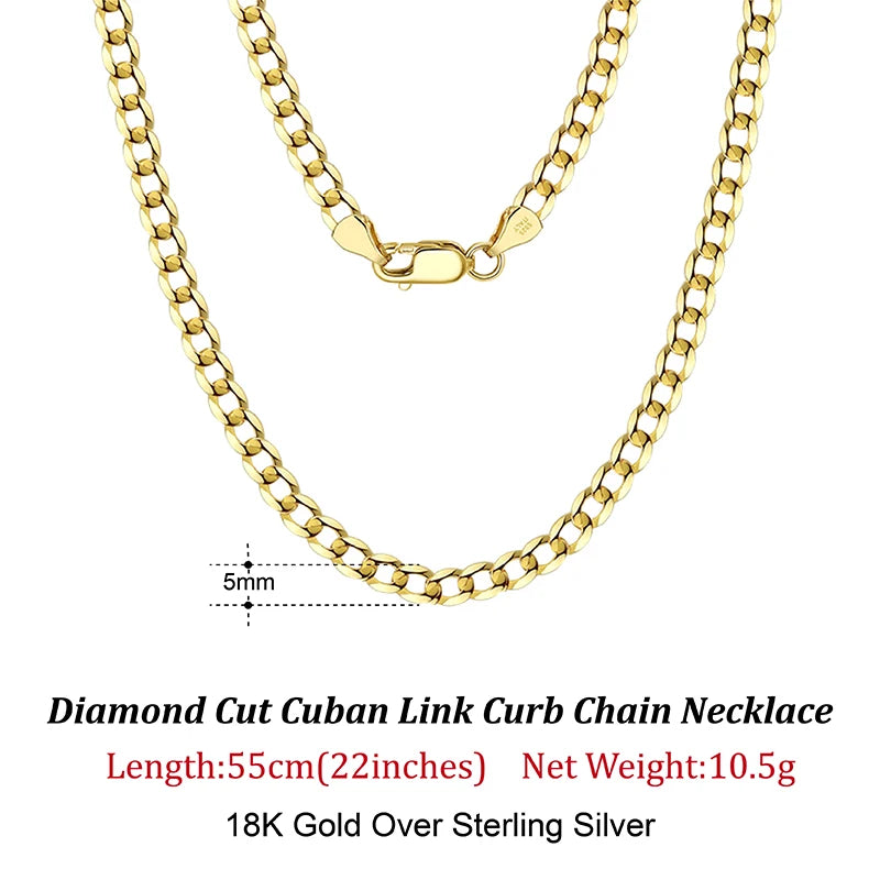 18K Gold-Plated 925 Sterling Silver Italian Diamond