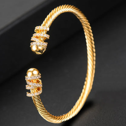 Msvk Platinum-Plated Cuff Bracelet