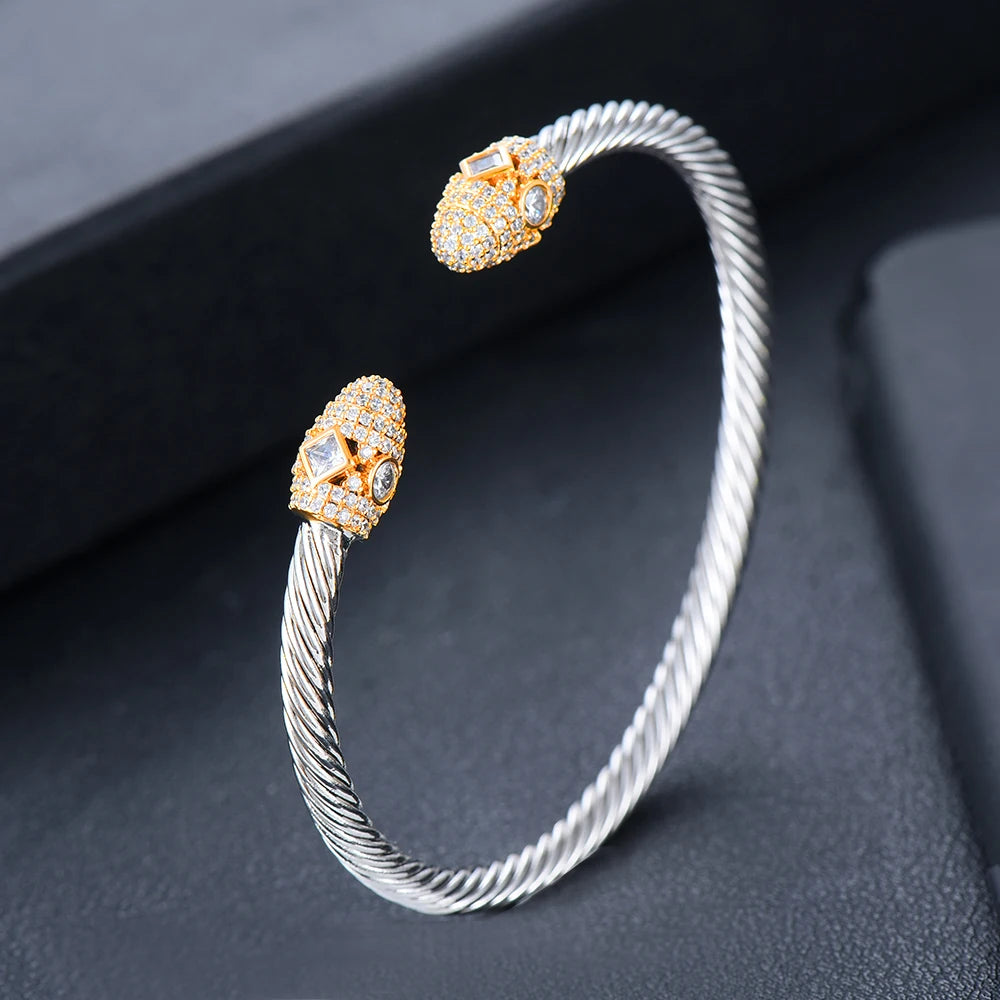 Msvk Platinum-Plated Cuff Bracelet