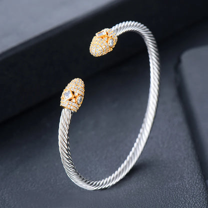 Msvk Platinum-Plated Cuff Bracelet