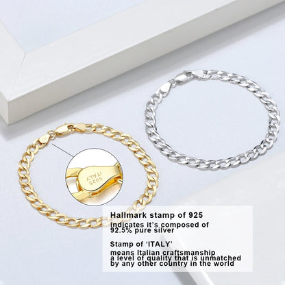 18K Gold-Plated 925 Sterling Silver Italian Diamond