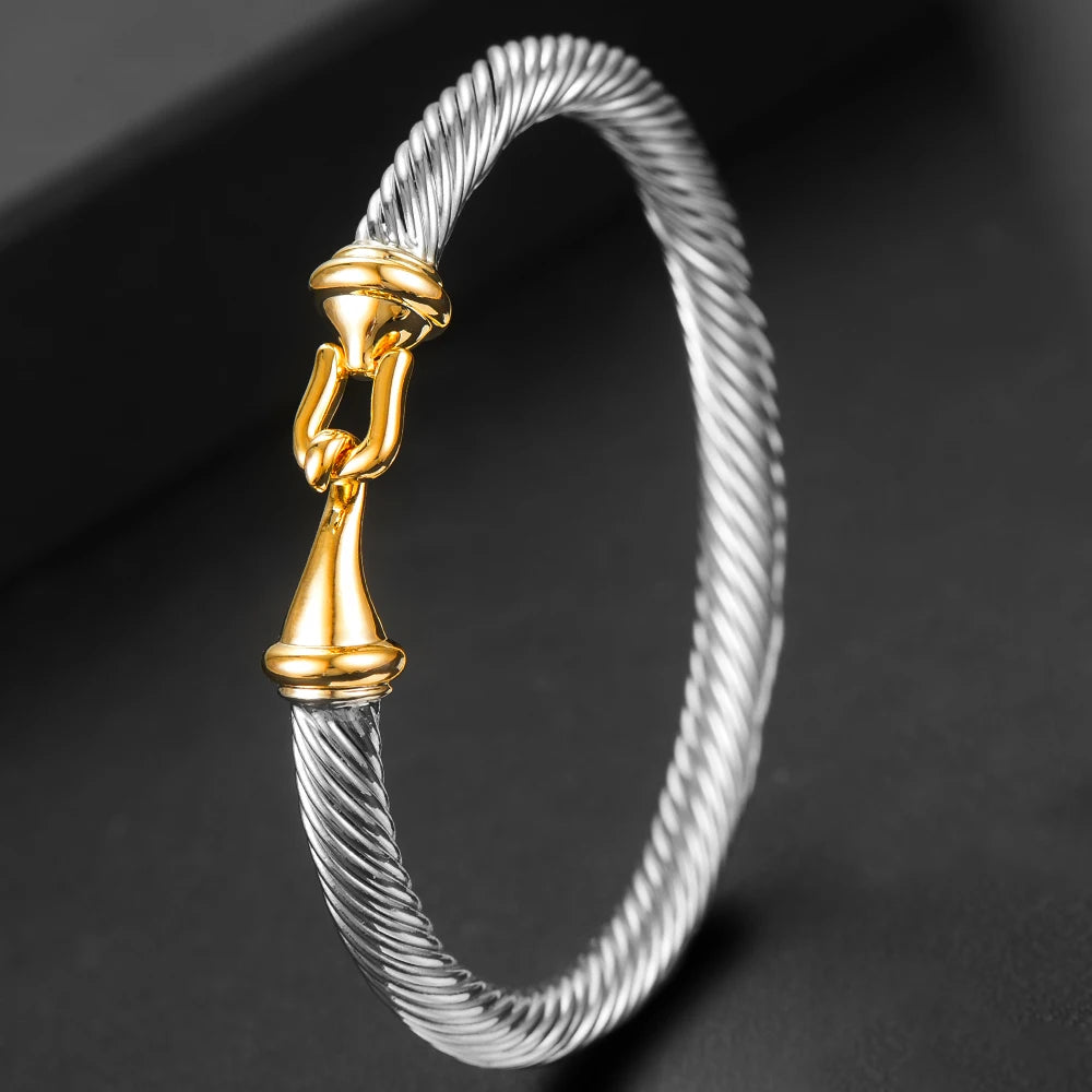Msvk Platinum-Plated Cuff Bracelet