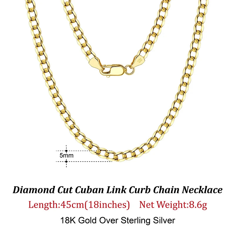 18K Gold-Plated 925 Sterling Silver Italian Diamond