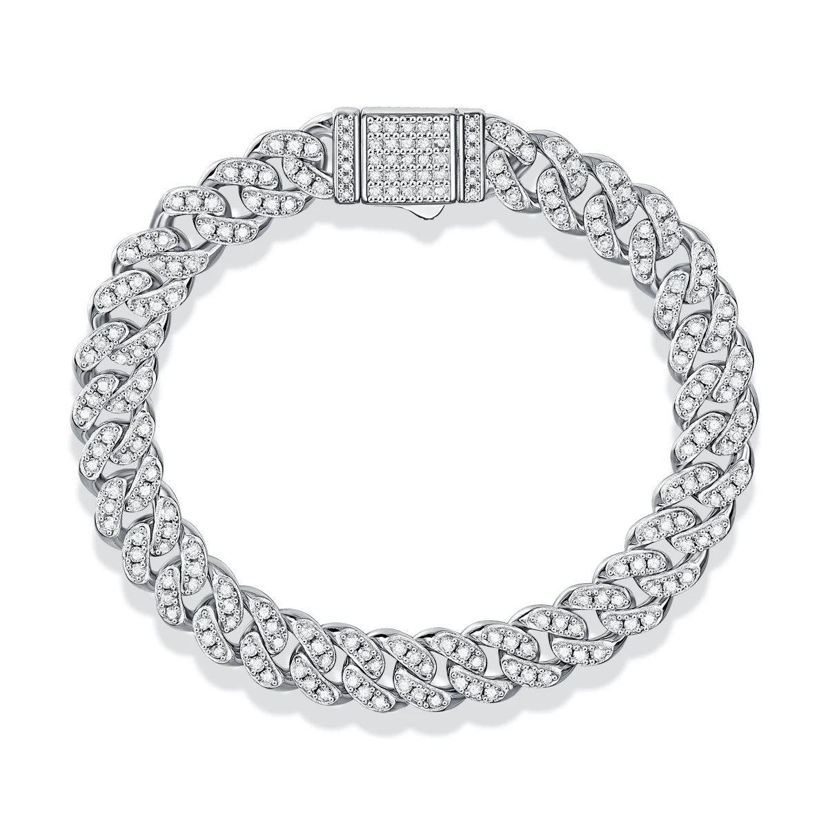 Skeleton Design Moissanite Chain Bracelet – 925 Sterling Silver