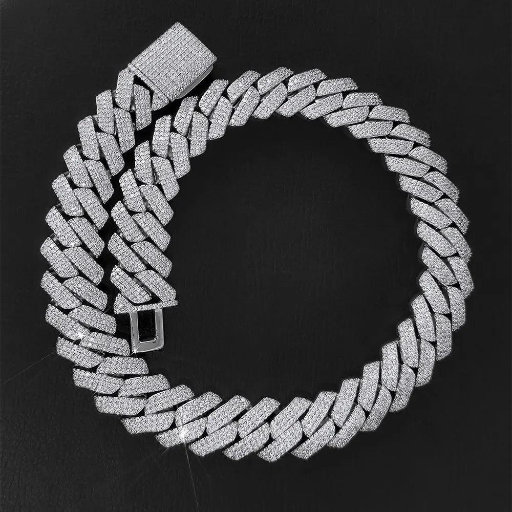 20mm Iced Out Cuban Link Chain – Hip Hop Gold & Silver Miami Style