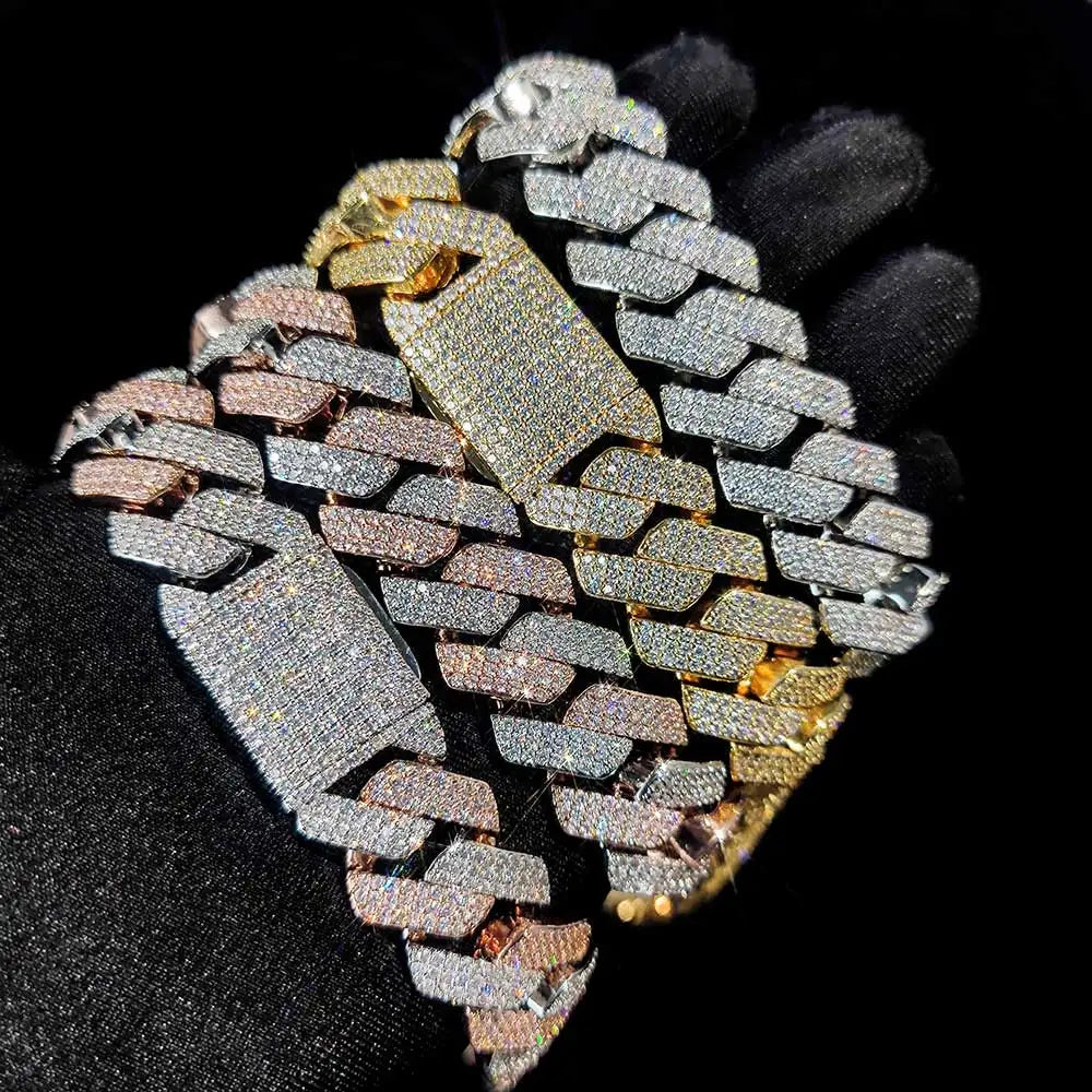 20mm Iced Out Cuban Link Chain – Hip Hop Gold & Silver Miami Style
