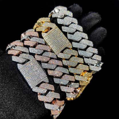 20mm Iced Out Cuban Link Chain – Hip Hop Gold & Silver Miami Style